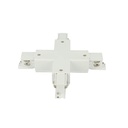 Connettore Giunto Forma X Colore Bianco Per Barra Sistema Binario Trifase CB40103