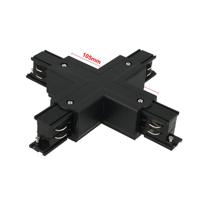 Connettore Giunto Forma X Colore Nero Per Barra Sistema Binario Trifase CB40201 CB40202 CB40203