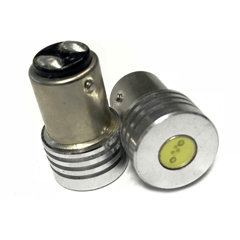 Coppia lampade LED BAY15D 1157 P21/5W bianco freddo 6000K 12V 1W, Power LED