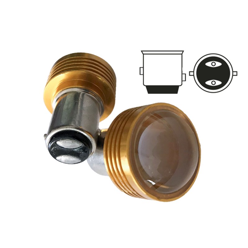 Coppia lampade LED BAY15D 1157 P21/5W bianco freddo 6000K 12V 2W, Power LED