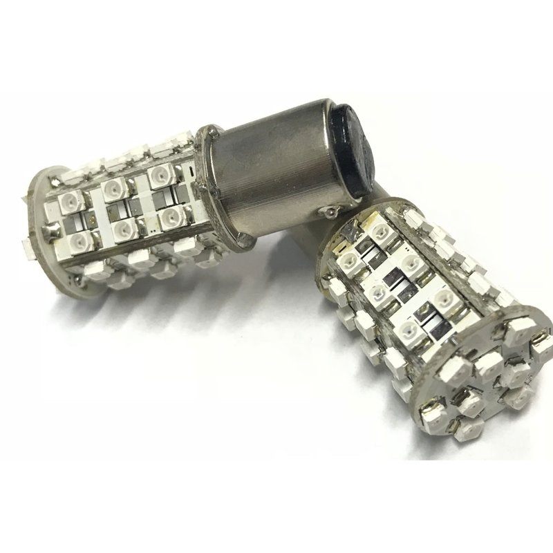 Coppia lampade LED BAY15D 1157 P21/5W rosse 12V 2W, 39 SMD 3528