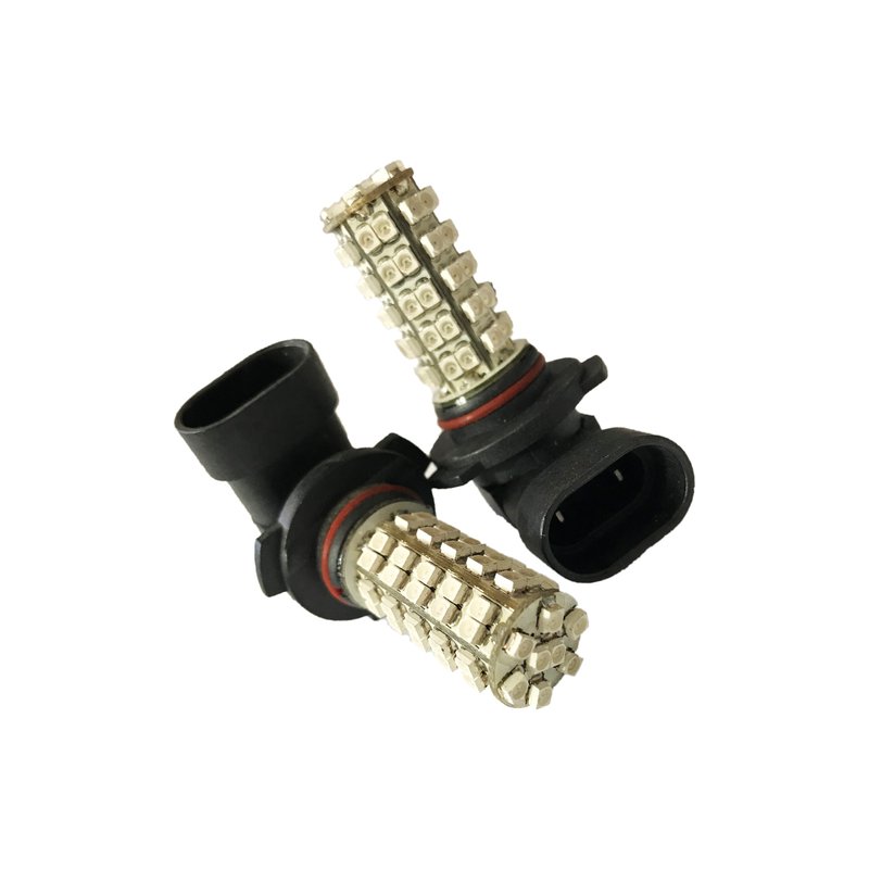 Coppia 2 Lampade Led HB3 9005 HB4 9006 Con 68 Smd 3528 Colore Giallo Yellow 12V 2W Per Fendinebbia