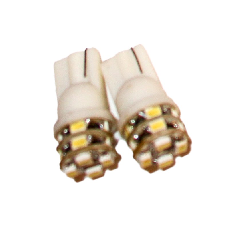 Coppia lampade LED T10 W5W, 12 SMD 3528, bianco freddo 6000K, 12V 1W
