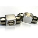 Coppia lampade LED T11 C5W siluro 30mm, 1 Power LED, verde 12V 1W