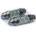 Coppia 2 Lampade LED T11 C5W siluro 39mm 12V blu, 6 LED F3, 0,2W