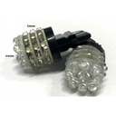 Coppia lampade LED T20 7440 W21W bianco freddo 6000K 12V 2W, 9 LED F5 + 27 LED F3