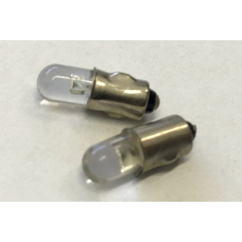 Coppia Lampadine LED BA5S T1 Miniatura 1 LED F5 Bianco Freddo 6000K 12V 0,2W