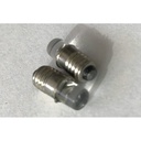 Coppia lampadine LED E5 miniatura, 1 LED F5 rosso, 6V / 12V, 0,2W