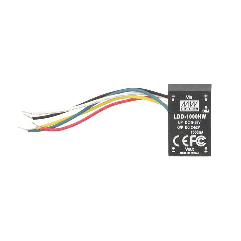 DC/DC Step Down Converter MW MEAN WELL LDD-1000HW 1000mA da DC9-56V a DC2-52V