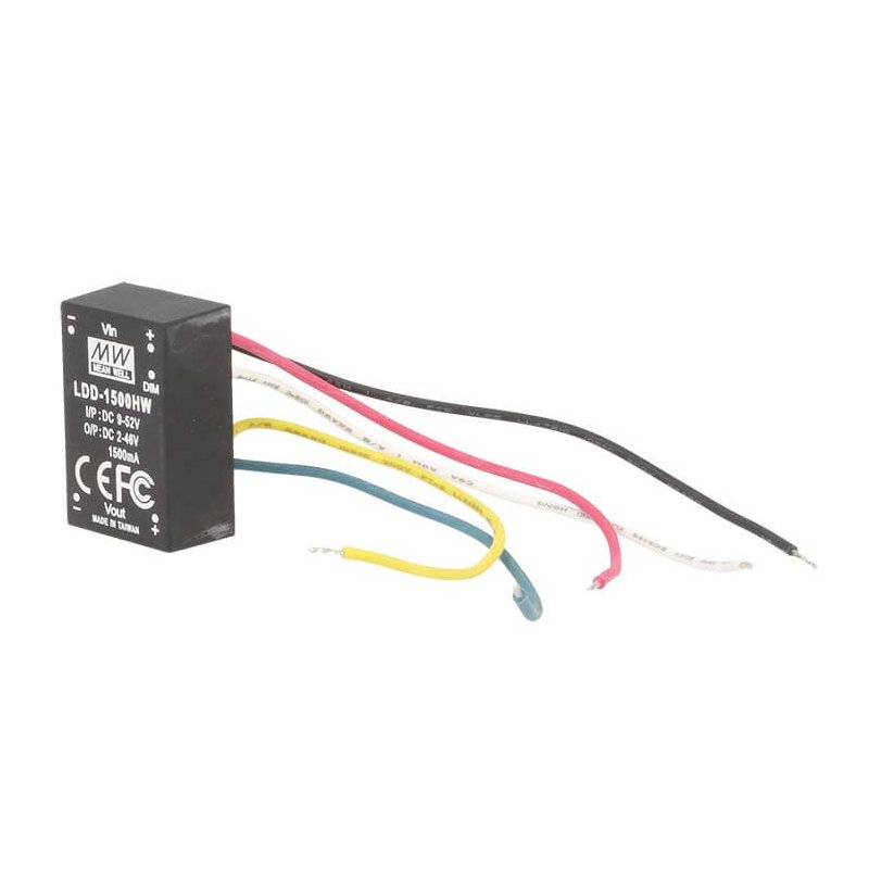 DC/DC Step Down Converter MW MEAN WELL LDD-1500HW 1500mA da DC9-56V a DC2-46V