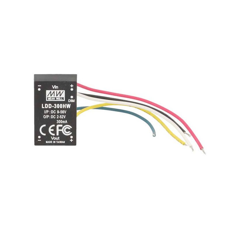 DC/DC Step Down Converter MW MEAN WELL LDD-300HW 300mA da DC9-56V a DC2-52V