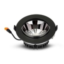 Faretto LED COB Samsung da Incasso Orientabile 30W Nero, 2900 lm
