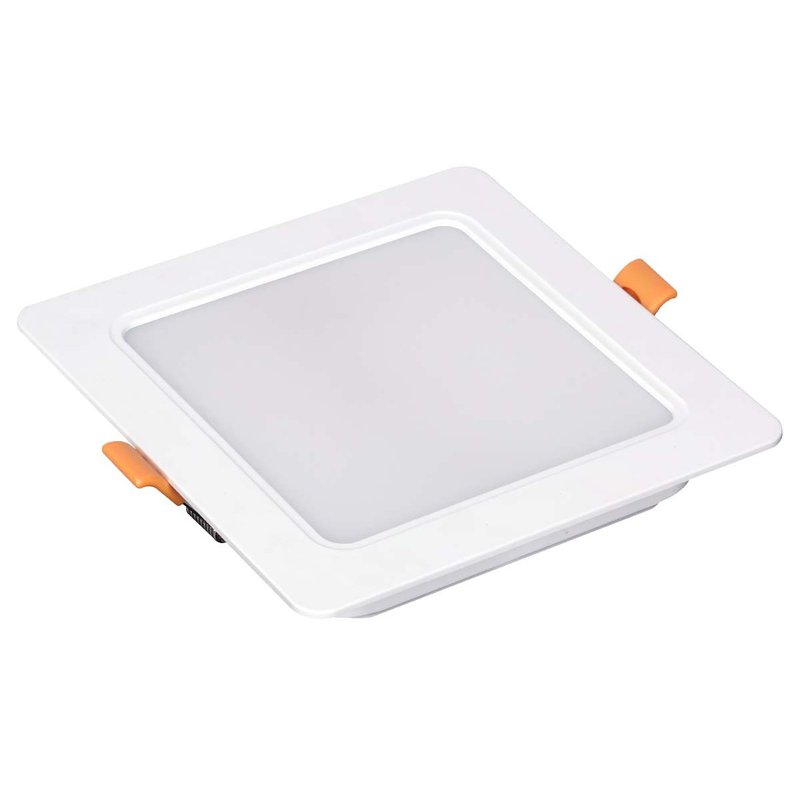 Faretto Led Da Incasso Quadrato 24W 2400LM Caldo 3000K 225X225mm Montaggio 2 In 1 Da Plafone e Da Incasso