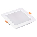 Faretto Led Da Incasso Quadrato 24W 2400LM Caldo 3000K 225X225mm Montaggio 2 In 1 Da Plafone e Da Incasso