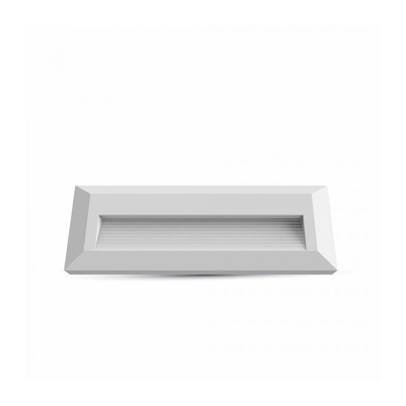 Faretto Luci Led Segnapasso Rettangolare Carcassa Bianca 3W Neutro 4000K IP65 Montaggio a Plafone SKU-211326