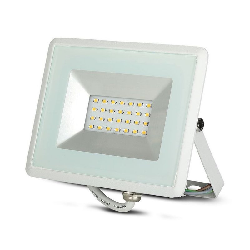 Faro Led Flood Light 20W 1620lm IP65 Slim 121X114X26mm Carcassa Bianca Luce 6500K SKU-215951