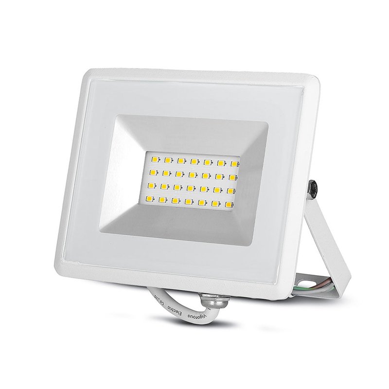 Faro Led Flood Light 20W Carcassa Bianca IP65 Neutro 4000K Super Slim SKU-215950
