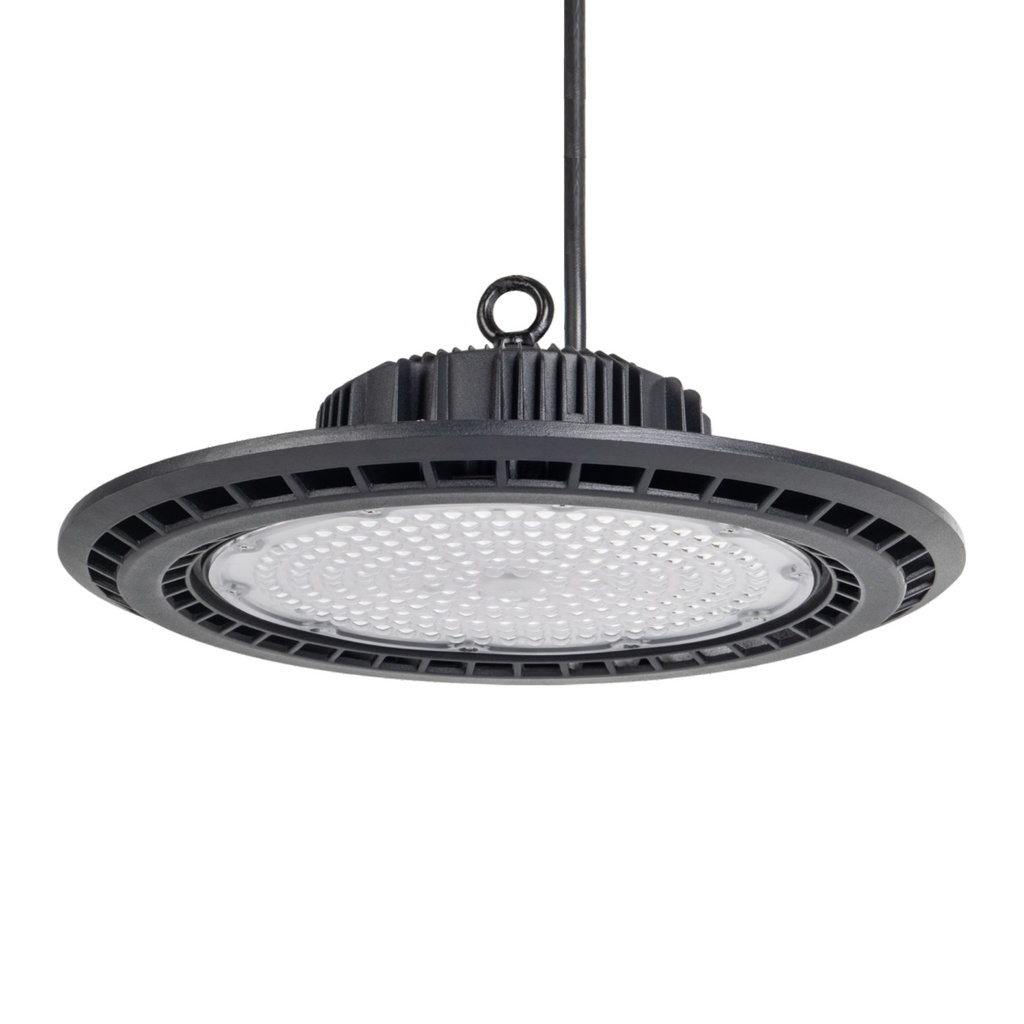 Faro Led Industriale UFO 150W 160lm/W 24000 LM Neutro 4000K IP65  Disco Rotondo Per Capannoni Garanzia 5 Anni