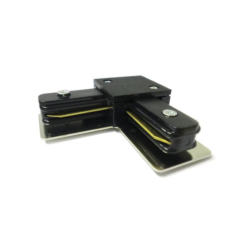 Giunto a L Connettore Per Binario Dei Faretti Led A Binario Modello L Colore Nero Per Mono Fase