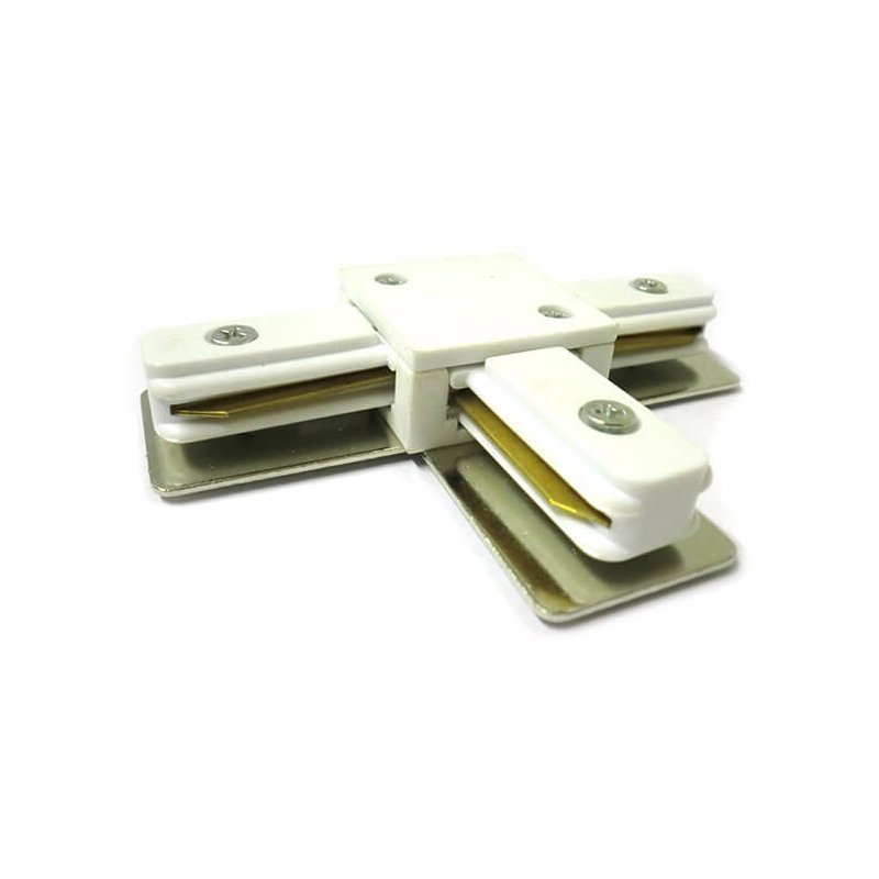 Giunto a T Connettori Per Binario Dei Faretti Led A Binario Modello T Colore Bianco Per Monofase