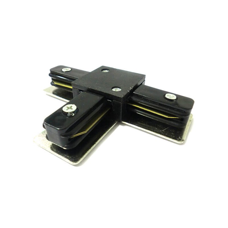 Giunto a T Connettori Per Binario Dei Faretti Led A Binario Modello T Colore Nero Per Monofase