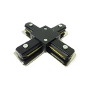 Giunto a X Connettore Per Binario Dei Faretti Led Modello X Colore Nero Per Monofase