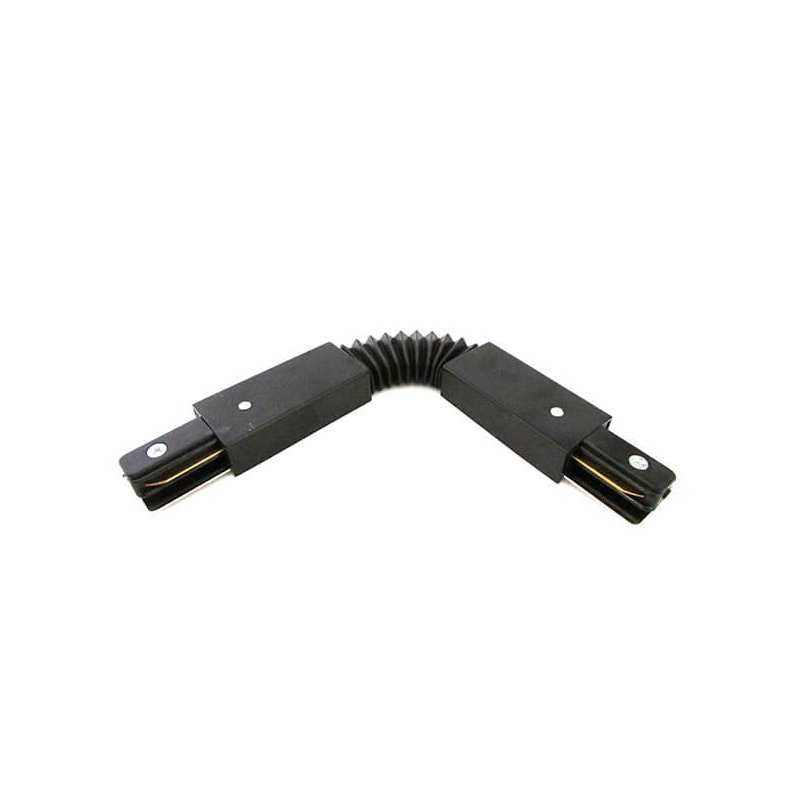 Giunto Connettore Curva Flessibile Per Binario Mono Fase Colore Nero Doppio Teste Per Mono Fase