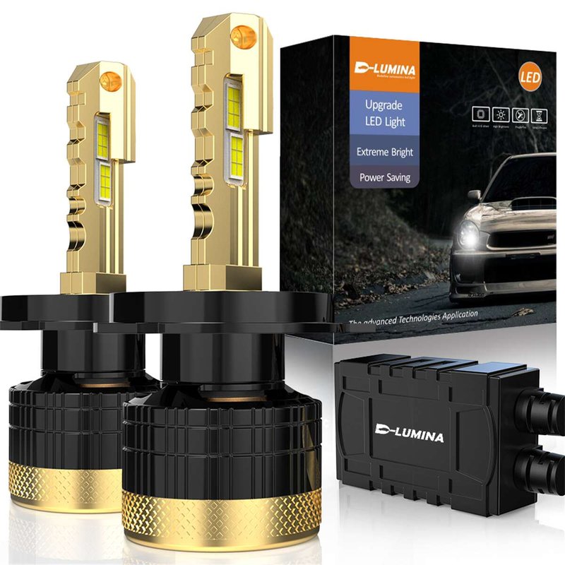 [LHS29H4] Kit Full Led Golden Key H4 120W 12000 Lumen 12V 6500K IP68 4 Volte Piu Luminoso