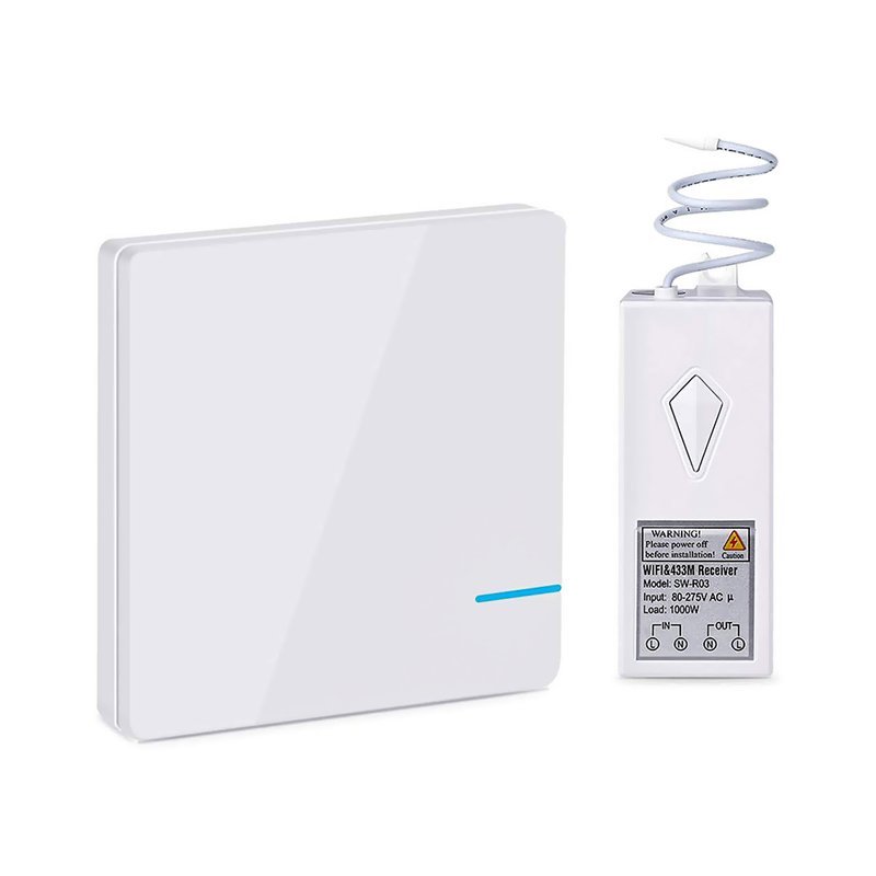 Kit Interruttore Da Parete Ricevitore Wireless WiFi 220V Compatibile Con Amazon Alexa Google Home Installazione Luci Senza Cavi Elettrici Senza Rompere Il Muro