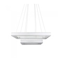 Lampada Led A Sospensione Rettangolare Colore Bianco Doppio Anello 600X300mm 400X200mm 3000K 100W Dimmerabile Triac Dimmer SKU-3986