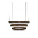 Lampada Led A Sospensione Rotonda Colore Caffe Marrone Tripli Anelli Diametro 600mm 500mm 400mm 3000K 80W Dimmerabile Triac Dimmer SKU-3991