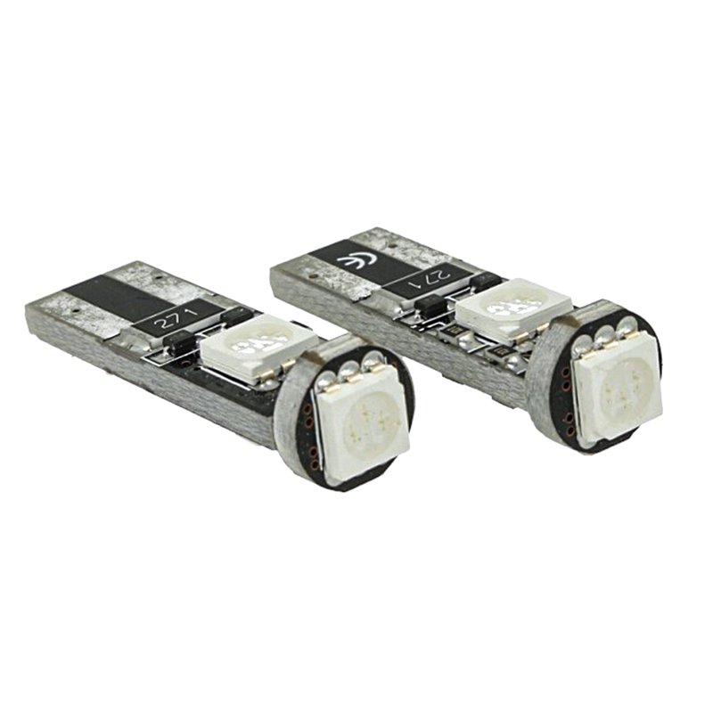 [LS1085B] Lampada Led Canbus T10 W5W 3 Smd 5050 12V Colore Blu No Polarita No Errore
