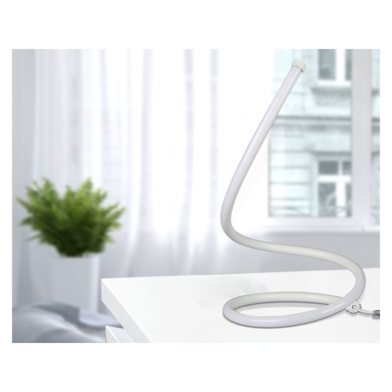 Lampada Led da Tavolo Design Moderna Spirale 17W Caldo 3000K Colore Bianco Con Interruttore SKU-40321