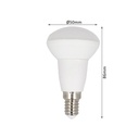 Lampada LED E14 R50 PAR16 5W = 50W 220V Bianco Freddo 6400K SKU-21140