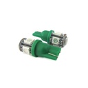 Lampada Led T10 W5W 5 Smd 5050 Colore Verde Luci Di Posizione 12V