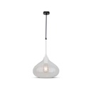 Lampadario a Sospensione Decanter in Vetro Lucido Attacco E27 Colore Bianco SKU-3884