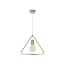 Lampadario a Sospensione Forma Triangolo in Metallo Colore Nero Opaco Con Portalampada E27 Max 60W SKU-3838