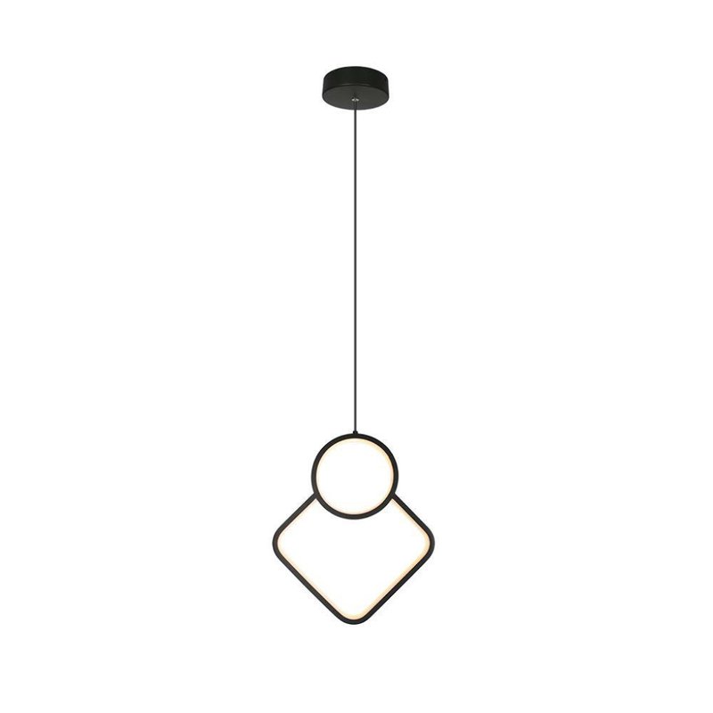 [SV14999C] Lampadario LED a Sospensione 12W dal Design Moderno 28*196m Colore Nero 3000K SKU-14998