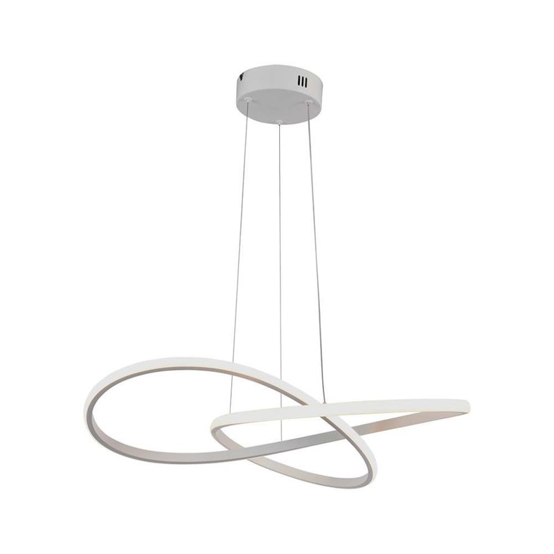 Lampadario LED a Sospensione 20W 2540lm Design Moderno Doppi Anelli Incrociati 500mm Colore Bianco 3000K SKU-8013