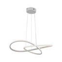 Lampadario LED a Sospensione 20W 2540lm Design Moderno Doppi Anelli Incrociati 500mm Colore Bianco 3000K SKU-8013