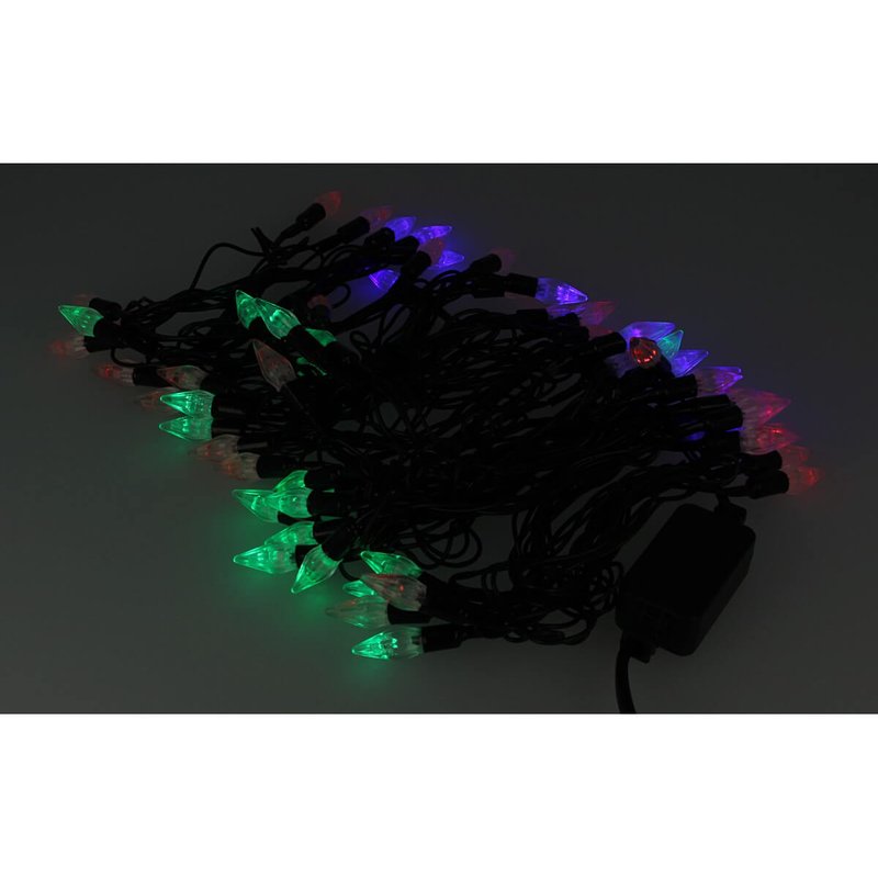 [AA9995] 60 LED mini lucciole RGB multicolore, 8,8 m, IP20, interno, filo nero