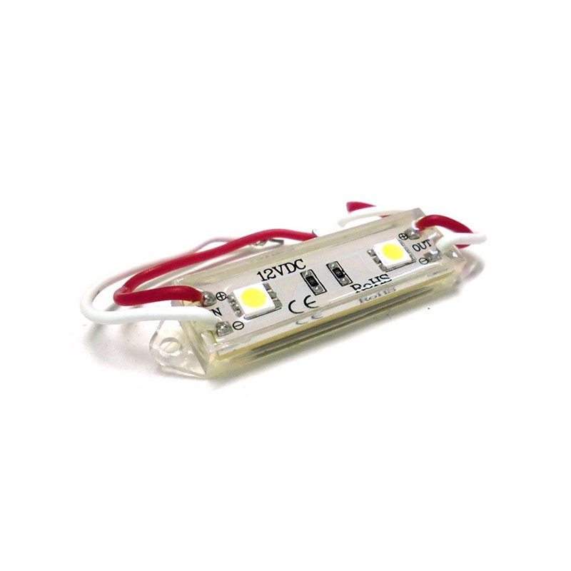 [ML0201B] Modulo Mattone LED 2 SMD 5050 Colore Blue 12V Impermeabile Per Insegna Pubblicitaria