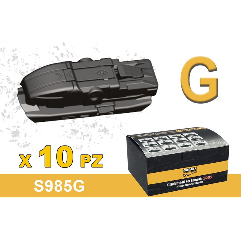 Kit 10 Attacchi G Per Spazzole Tergicristallo S985 Flat e T191 Ibrida