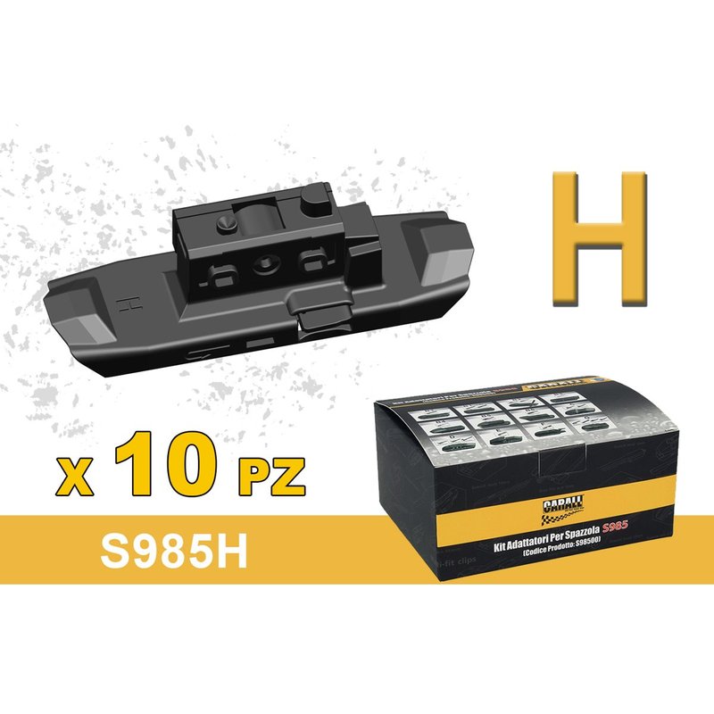 Kit 10 Attacchi H Per Spazzole Tergicristallo S985 Flat e T191 Ibrida Mercedes Benz