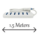 Multipresa Ciabatta Elettrica 6 Posti Cavo Da 1,5 Metri Colore Bianco