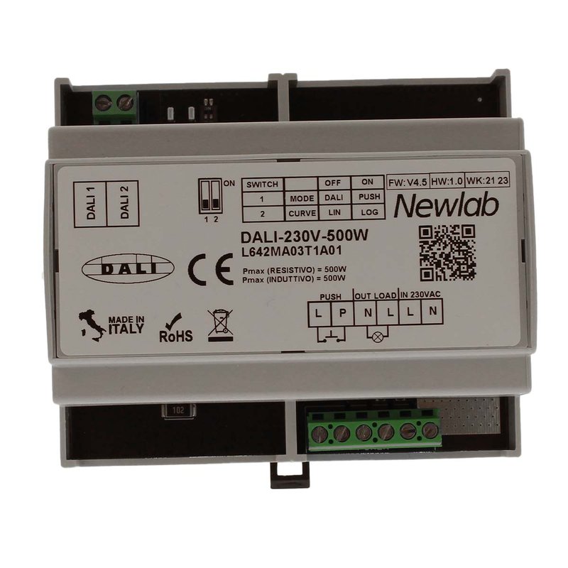 NEWLAB PUSH-230V-500W Led Dimmer Taglio di Fase Da Guida DIN Con Ingresso Pulsante 110V 220V Max 500W