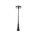 Palo Da Terra Lampada Per Giardino Esterno IP44 Altezza 1990mm Tripla E27 Colore Nero SKU-7063