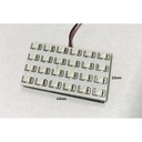 Pannello LED 12V rosso 2,5W, 24 SMD 3528, 45x25mm con biadesivo