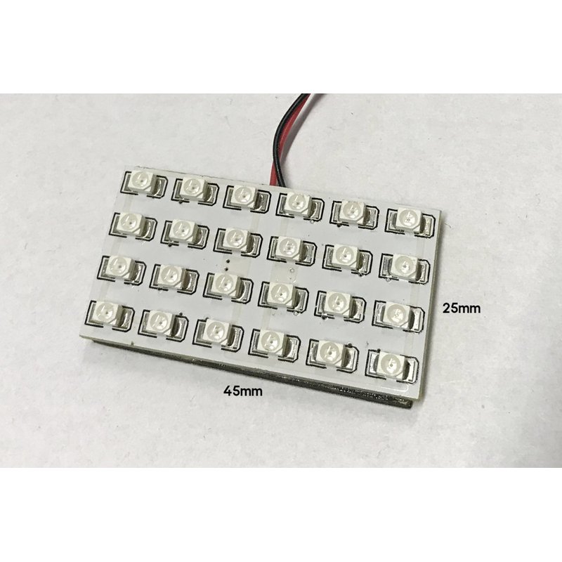 Pannello LED 12V verde 2,5W, 24 SMD 3528, 45x25mm con biadesivo