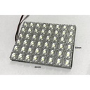 Pannello LED 12V rosso 5W, 48 LED F5 Flux, plafoniera adesiva per abitacolo